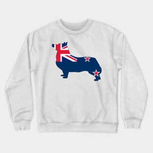 Swedish Vallhund New Zealand Flag Filled Crewneck Sweatshirt